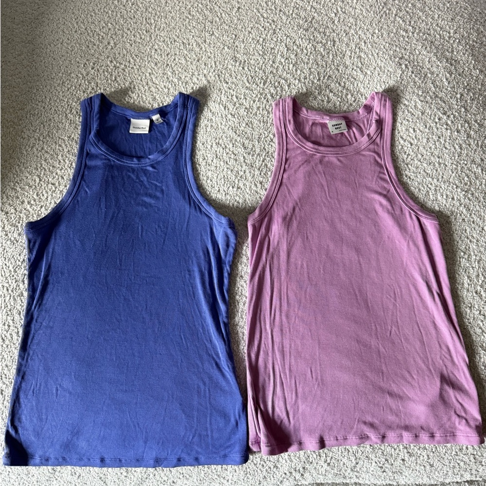 Set of Aritzia razor back tank tops